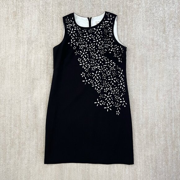 Calvin Klein Summer Floral Sleeveless Work Midi Dress 8 - Picture 1 of 10